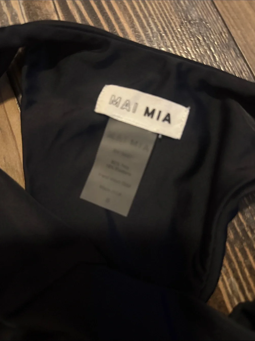 MAI MIA Ultra Cheeky Black One-Piece Swimsuit SIZE S